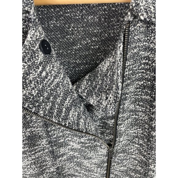 Forever 21 Womens Size Medium Black & White Tweed Full Zip Jacket Blazer - Picture 4 of 9